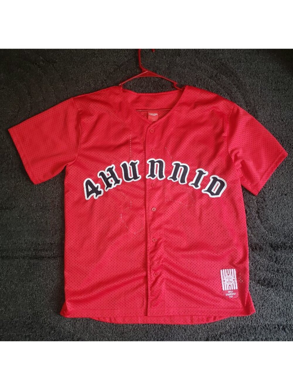 Forever 4Hunnid Red Mesh Jersey Vintage Size L